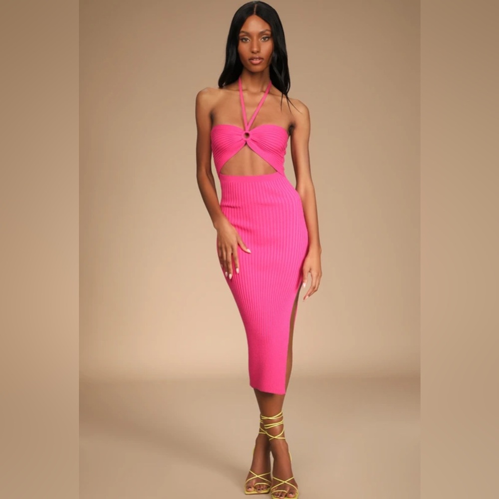 LuLus Knit Cutout Halter dress! Tags attached!